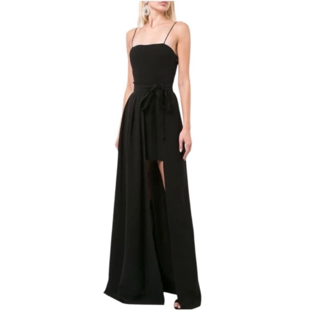 Cinq a Sept Black Gianni Gown High Low Bridesmaid Prom Homecoming Formal Long 0